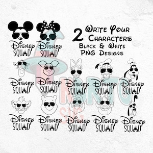 Custom Squad Mickey Minnie Character Family Png, Castle Squad Png, Family Vacation Png, Family Png 2025, Magical World Png, Squad Characters