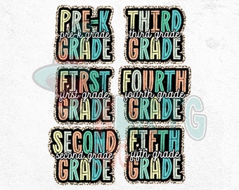 Retro Back to School Bundle, Kinder Garten Png, School Bundle Png ...
