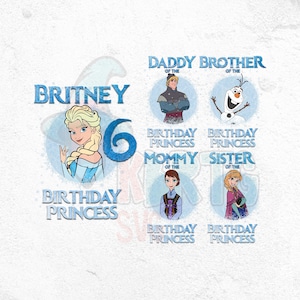Frozen Characters Family Vacation PNG Bundle, Custom Family Vacation 2025, Frozen Mommy, Frozen Daddy, Frozen Sister Brother Png, Family Png