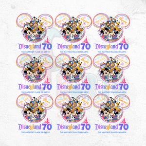 Custom 70th Anniversary of Magic PNG, Resort 1955 Png, Happiest Place On Earth Png, California Park 70th Celebration Png, 70 Years Of Magic