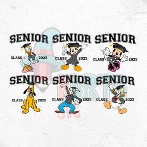 Pacote PNG de idosos mais felizes da Terra, Tassel to the Castle, Graduação 2025, Graduados Sênior 2025, Férias em Família no Magical Kingdom