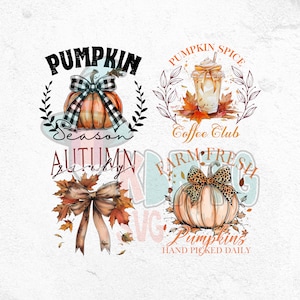 Retro Halloween PNG Bundle, Pumpkin Spice Coffee Club, Farm Fresh Autumn Pumpkin, Kokarda Kokietki png, Jesień, Jesienne kwiaty, Kokietki Dynia Przyprawa
