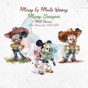Do nieskończoności i dalej PNG, Toy Story pasujące PNG, Mickey Woody, Buzz Woody Para, Buzz Mickey Png, Woody Png, Toy Story Urodziny PNG Bund
