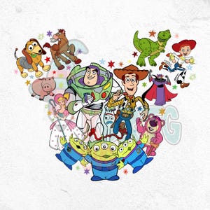 Toy Story Characters Mickey Head PNG, God Says I am Png, Toy Story Faith Friends Vacation Png, Family Vacation Faith PNG