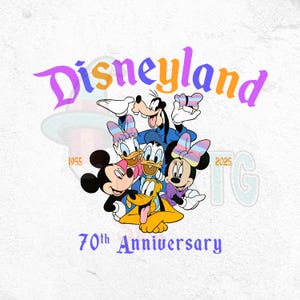 Feier 70 Jahre Kokette 1955-2025 Png, 70 Jahre magisches Königreich Png, Resort Magie Png, 70-jähriges Jubiläum Mickey Feier Png