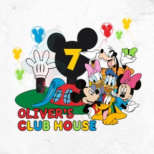 Mickey Mouse Clubhouse Birthday Png, Custom Mickey Birthday Png, Mickey Birthday Png, Custom Birthday Png, Clubhouse Birthday Png