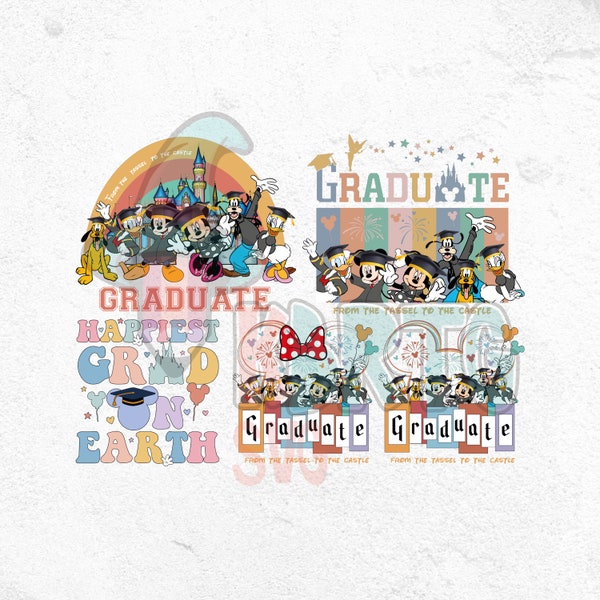 Happiest Grad On Earth PNG bundle, Tassel to the Castle, Graduation, Graduate Senior, Family Vacation Magical Kingdom