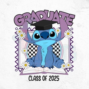 Stitch Graduate 2026 Png, Stitch Class Of 2026 Png, Stitch Graduation Party Png, Stitch Graduation Trip Png, From the Tassel To The Castle