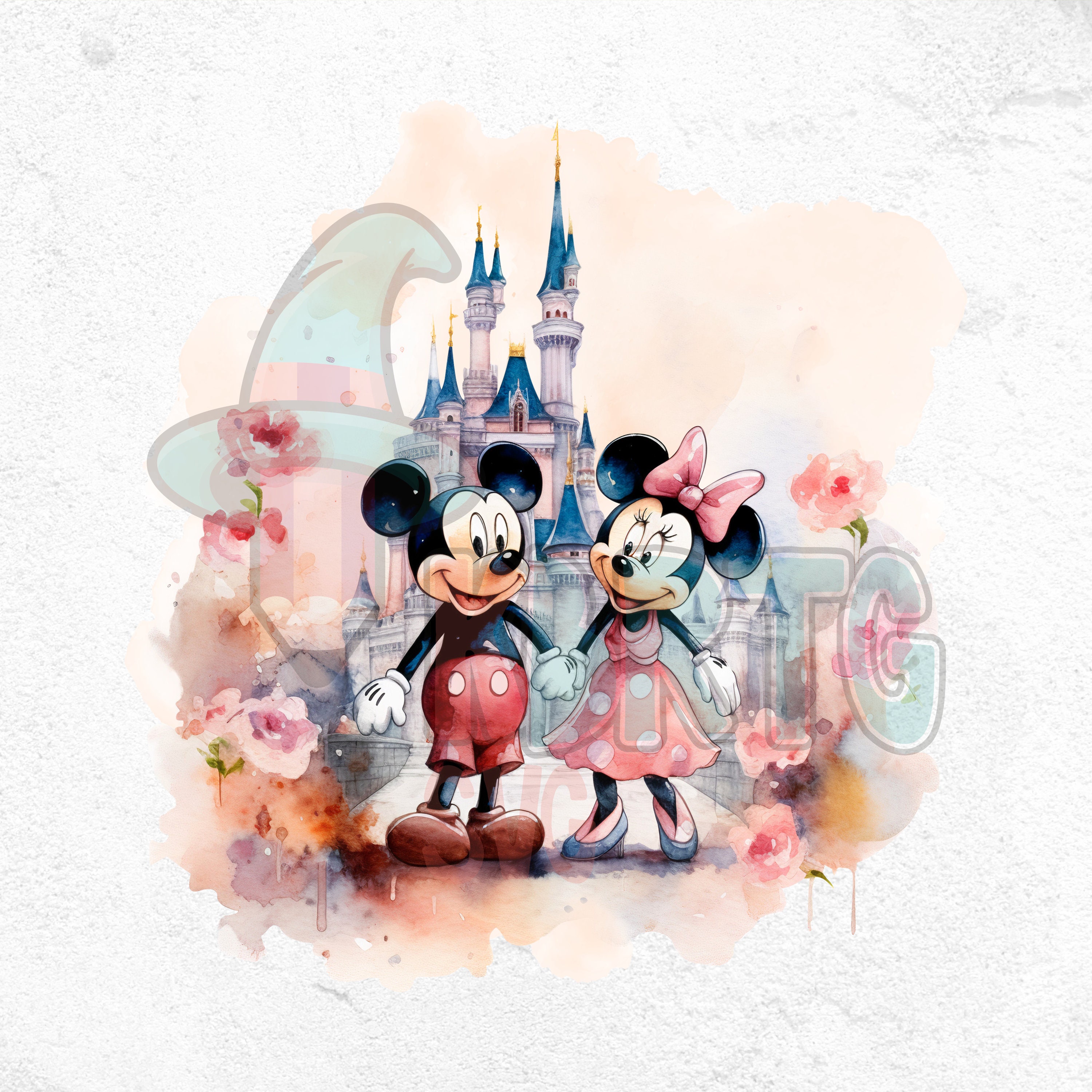 ミッキー＆ミニー城 70周年記念 PNG（デジタルダウンロード） - Etsy 日本