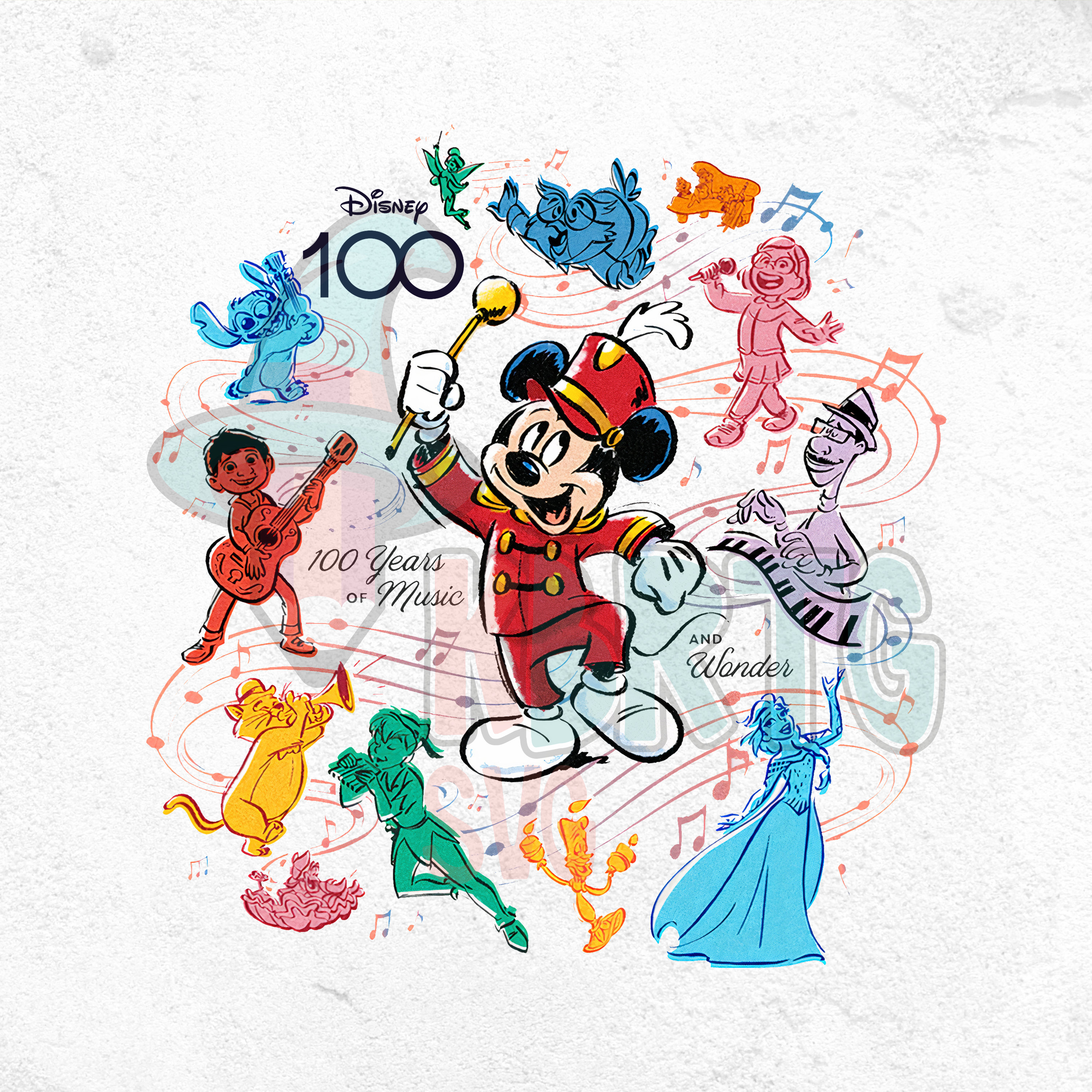 Disney 100th Anniversary PNG, Music and Wonder (digital Download