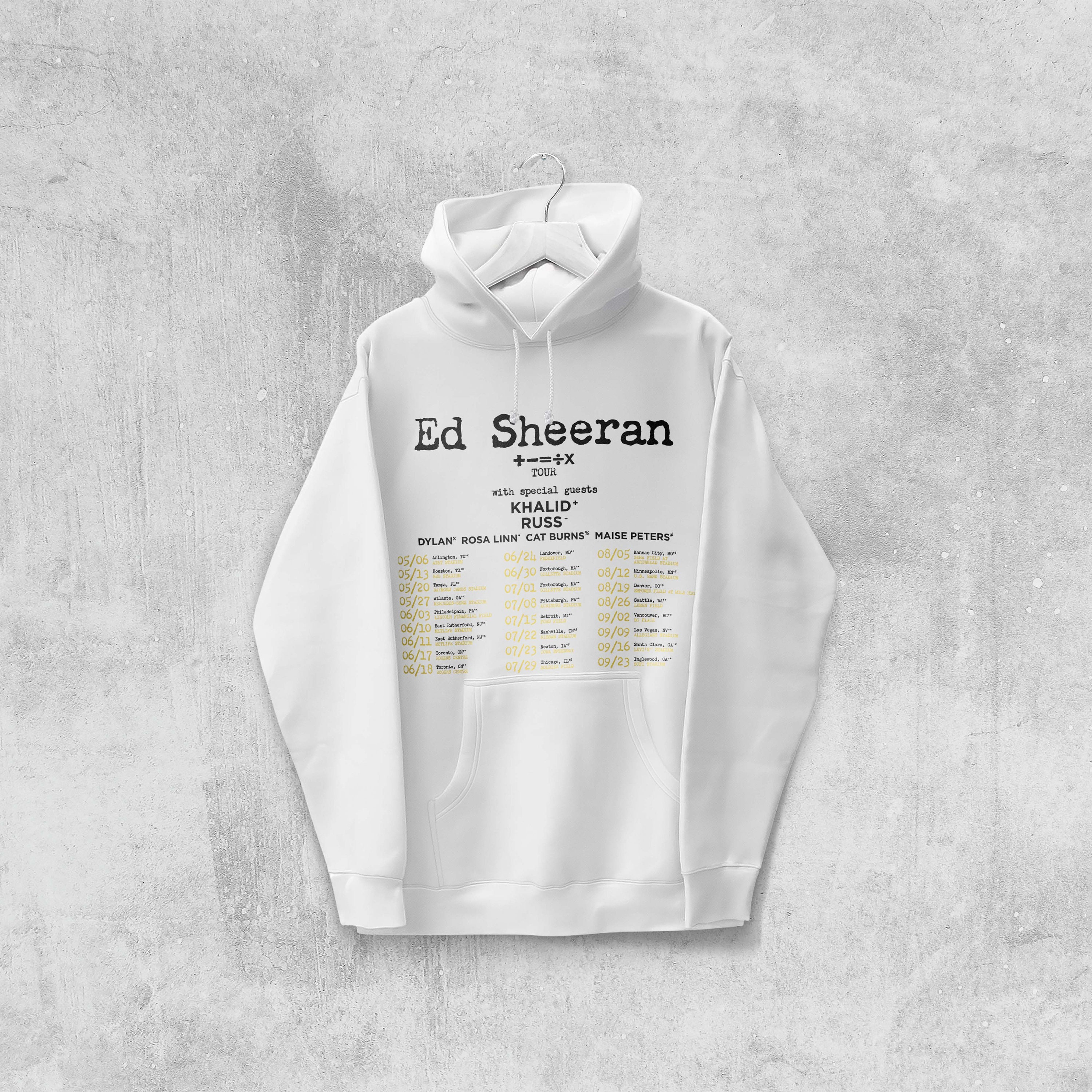 ed sheeran tour apparel