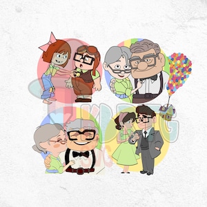 Ellie e Carl PNG, Up Movie PNG, Russel, Carl PNG, Il suo Carl e la sua Ellie, Carl ed Ellie: l'avventura è là fuori PNG, Regalo di coppia, San Valentino