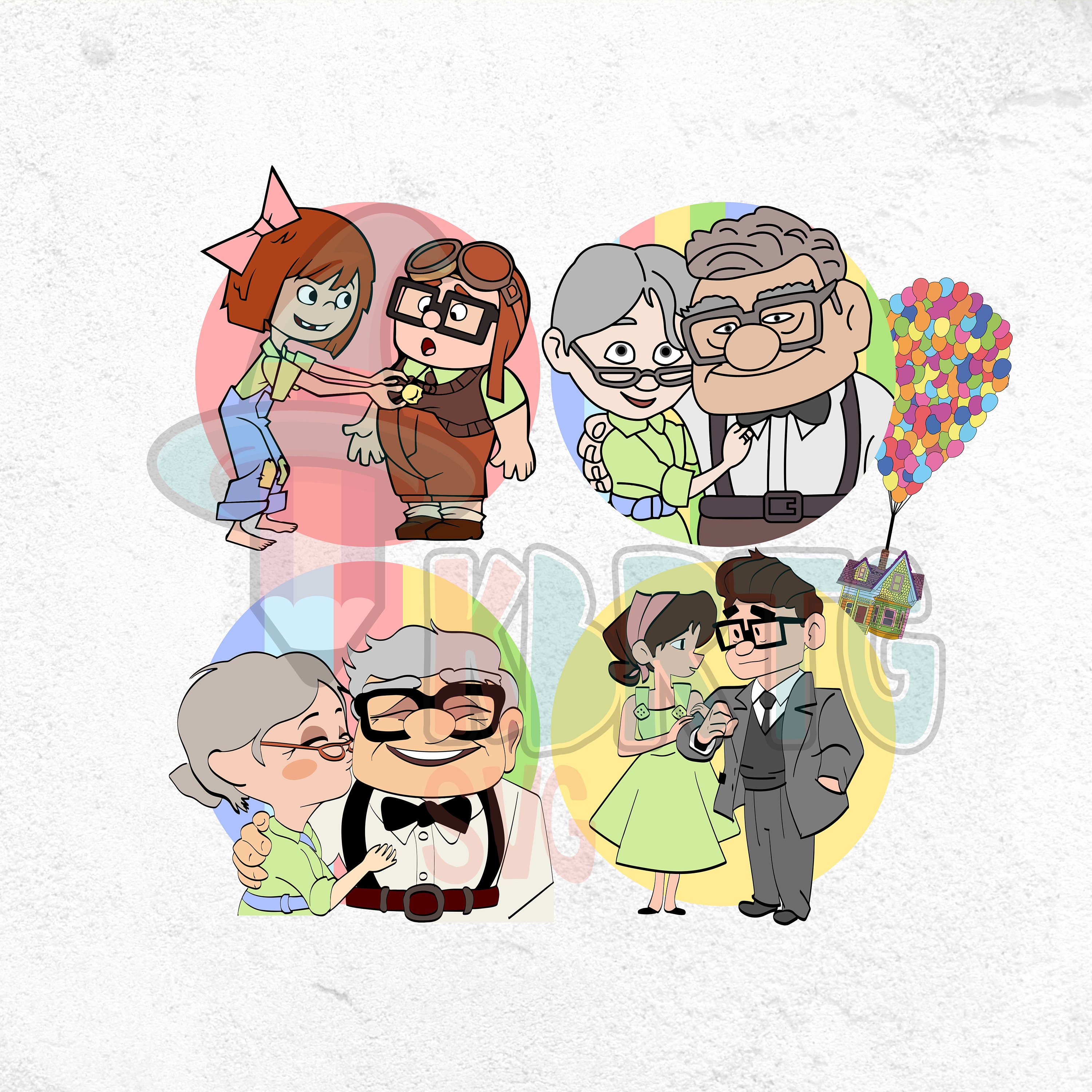 Ellie and Carl PNG, Up Movie PNG, Russel, Carl Png, Her Carl His Ellie, Carl And Ellie Adventure Is Out There Png, Couple Gift, Valentine