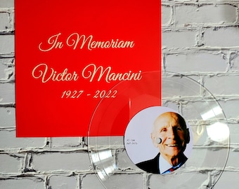 Custom Memorial 7" Clear Lathe Cut Record - In Memoriam - Tribute - Rest in Peace - Saved Voicemails