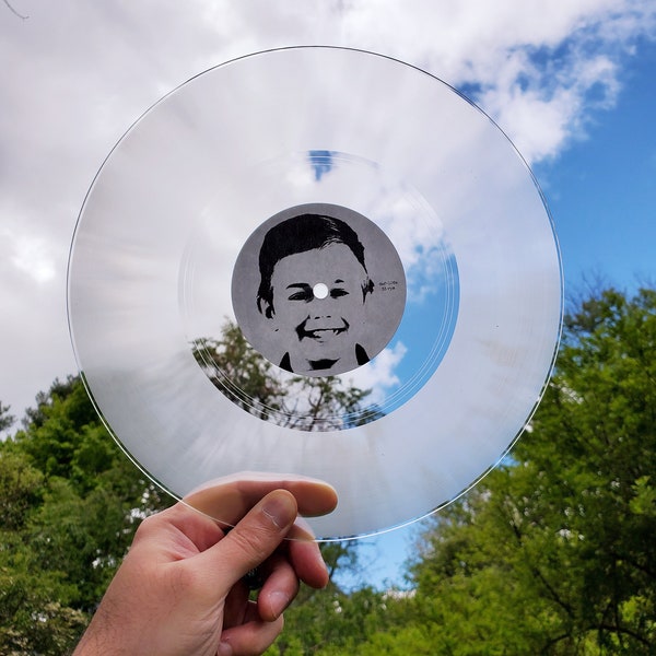 Custom 10" Clear Lathe Cut Record Featuring Your Loved One's Voice