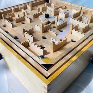 wooden labyrinth game