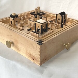 wood labyrinth game