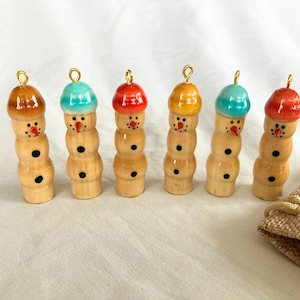 Snowmen Wooden Ornaments