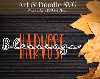 Harvest Blessings SVG-Fall SVG-Fall Decor-Fall Sign SVG-Files for Cricut