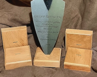 Hardwood trowel stand