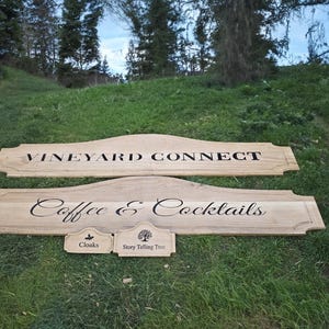Large oak sign aprox  1m x 230mm customised