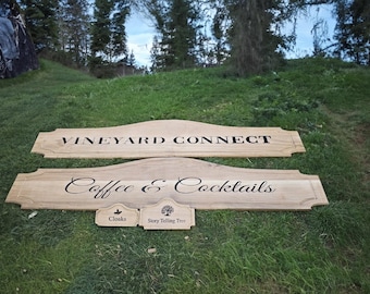 Large oak sign aprox  1m x 230mm customised