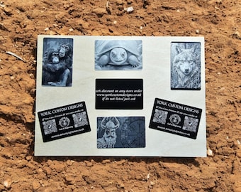 50x metal business cards