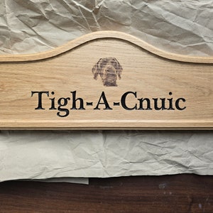oak sign with custom photo