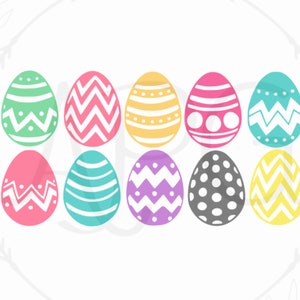 Digital Easter Eggs SVG, Easter SVG PNG