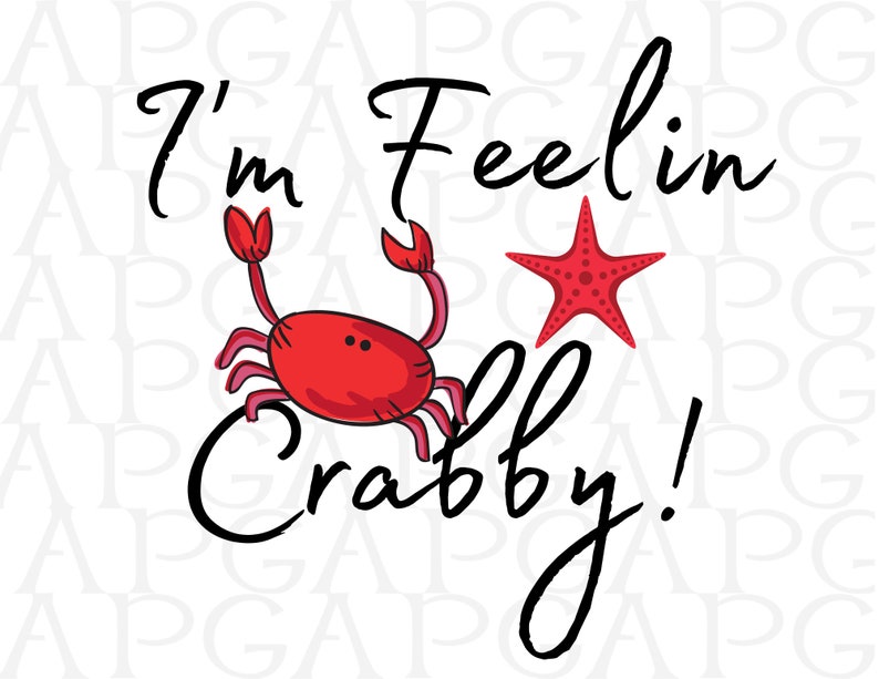 Download I'm Feeling Crabby svg Crab svg Sea Star SVG Shady svg | Etsy