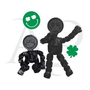 Clover Articulated Buddy STL Articulated STL file Fidget toy STL