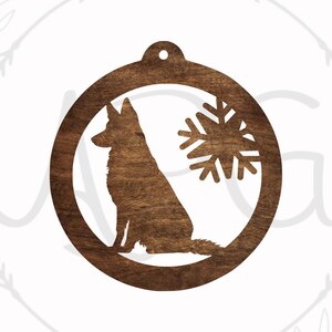 Digital DIGITAL Dog Ornament SVG PNG