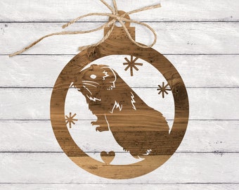 Digital Guinea Pig Ornament Cut File SVG