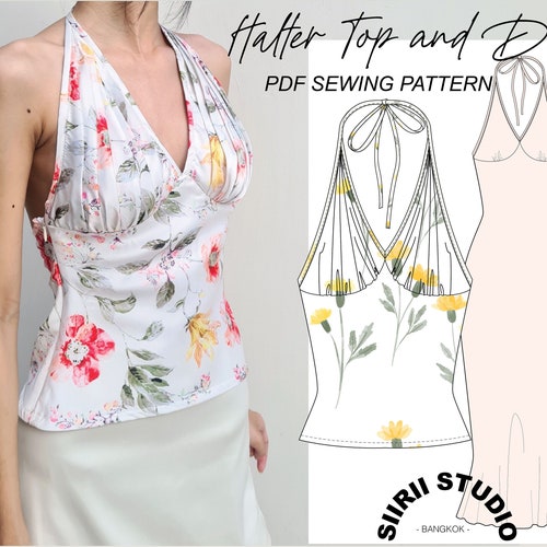Floral Top Sewing Pattern PDF Instant Download Print at - Etsy