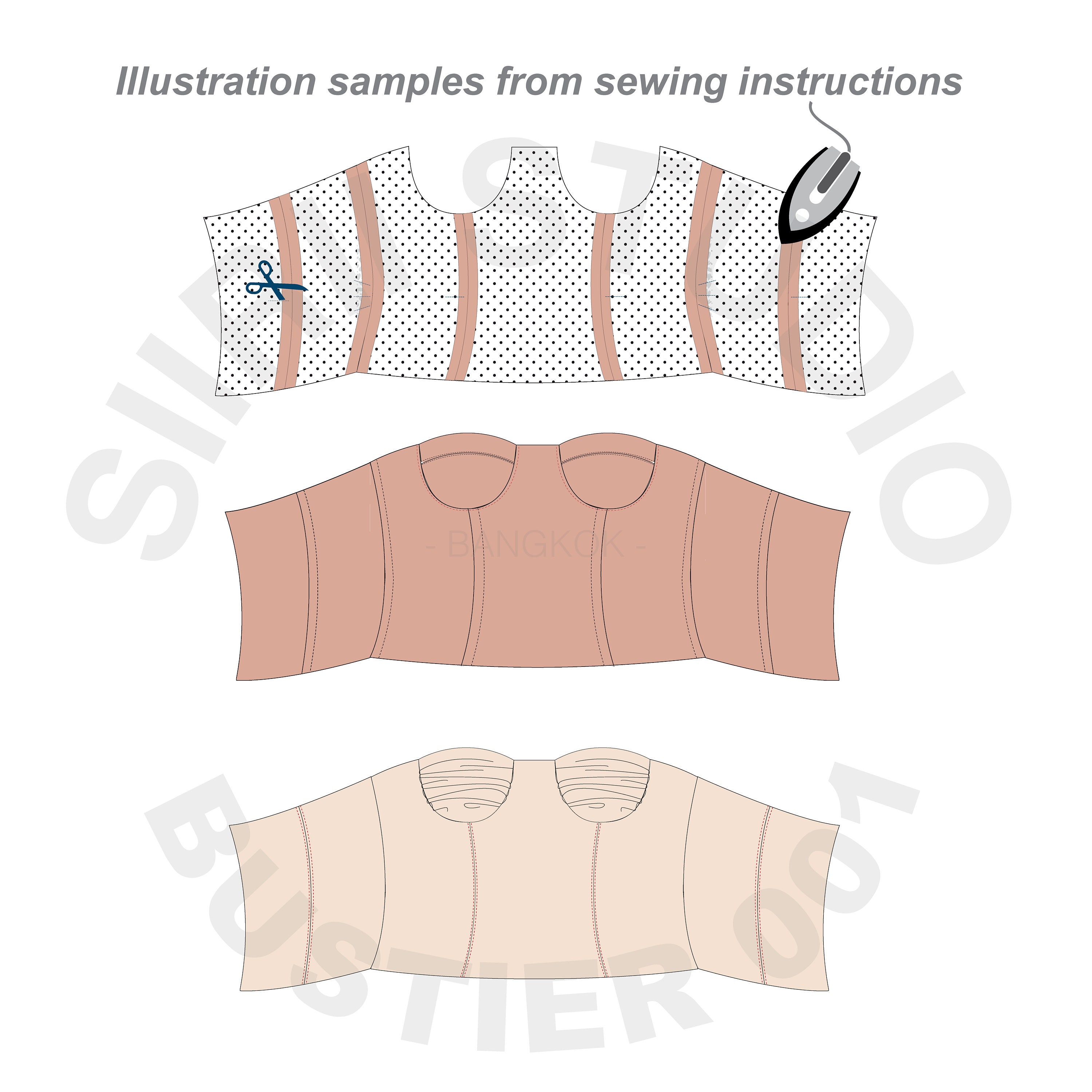 Bustier Top Sewing Pattern PDF Instant download Print at Etsy México