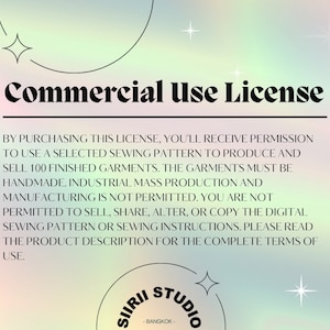 Commercial Use License for One Digital Pattern