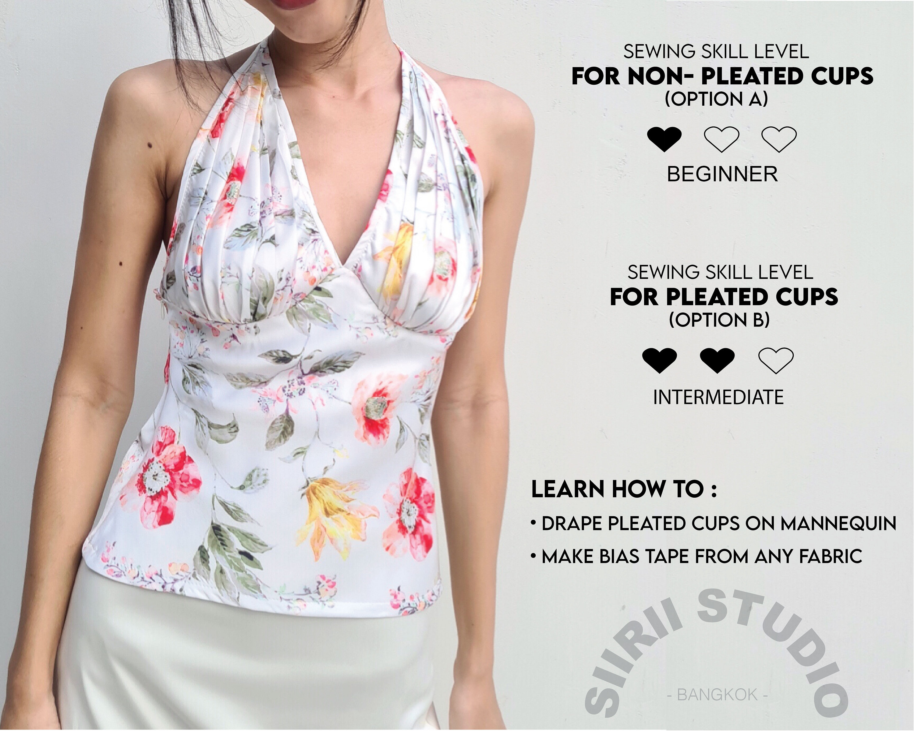 Halter Top & Dress Sewing Pattern PDF Instant Download Print at