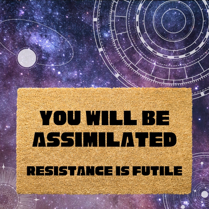 You Will Be Assimilated The Borg Collective Star Trek Welcome Mat image 1