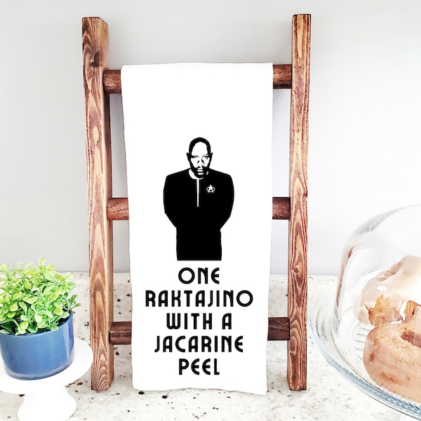 Star Trek Captain Sisko Raktajino With A Jacarine Peel Kitchen And Tea Towel