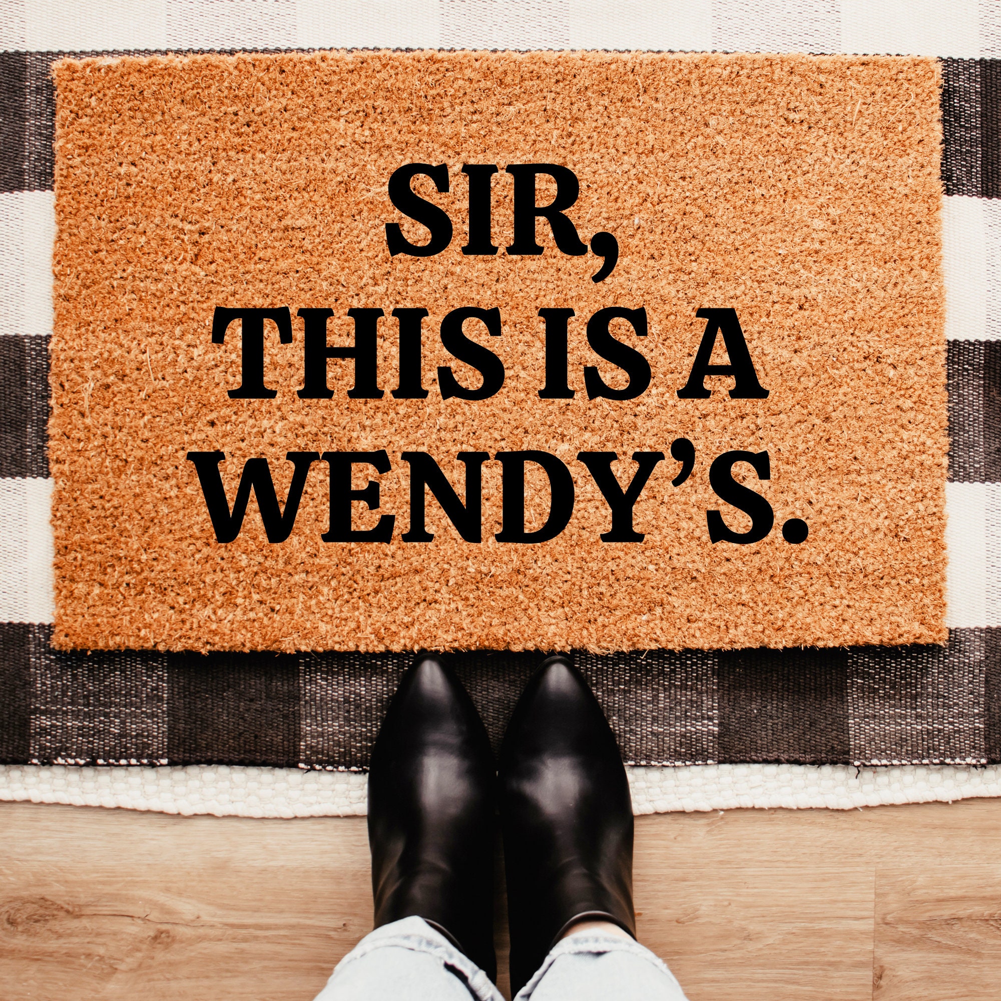 Sir This is A Wendy s Welcome Mat Etsy