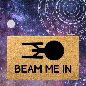 Beam Me In Starship Welcome Mat