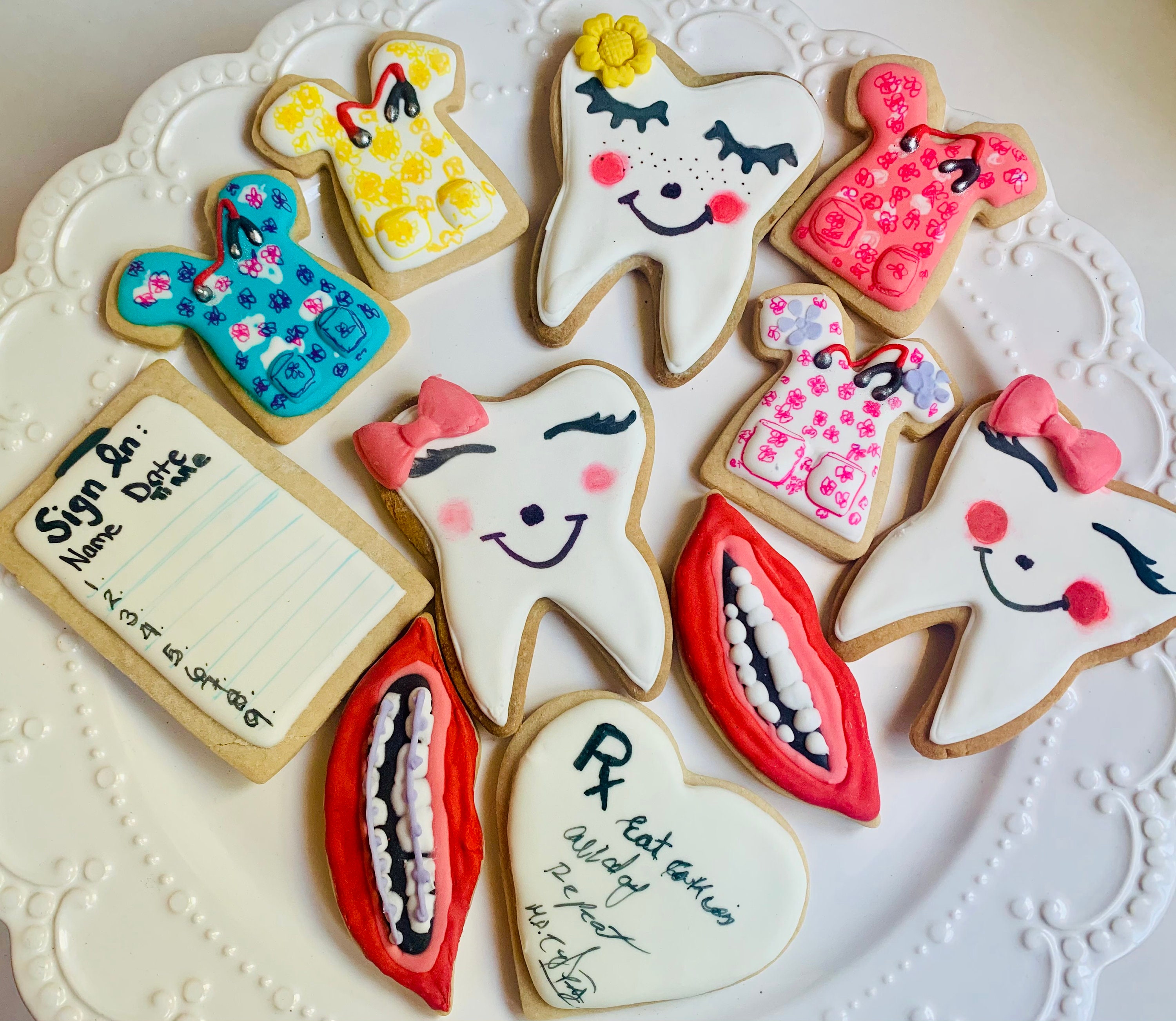 Dental theme cookies teeth cookies Etsy