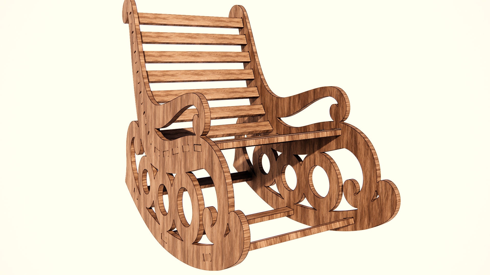 Rocking chair cnc cutting files SVG EPS DXF cnc patterns Etsy