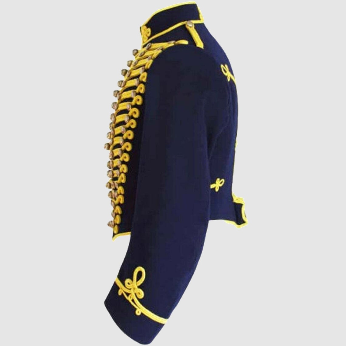 Navy Blue Military Jacket Men's Napoleonic Hussars Tunic Etsy UK