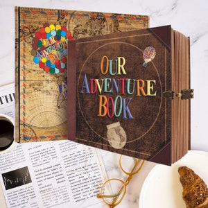 Our Adventure Book Retro Kraft Album 146 Page DIY Handmade scrapbook photo album.