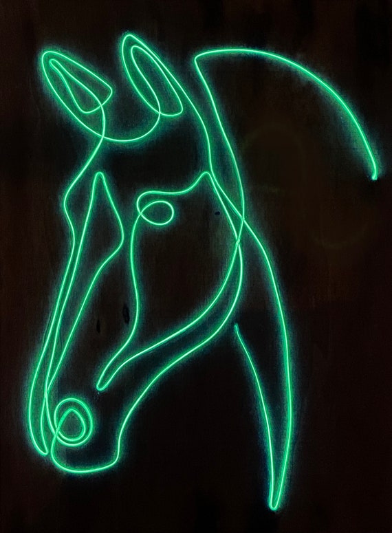 El Neon Design Horse | Etsy