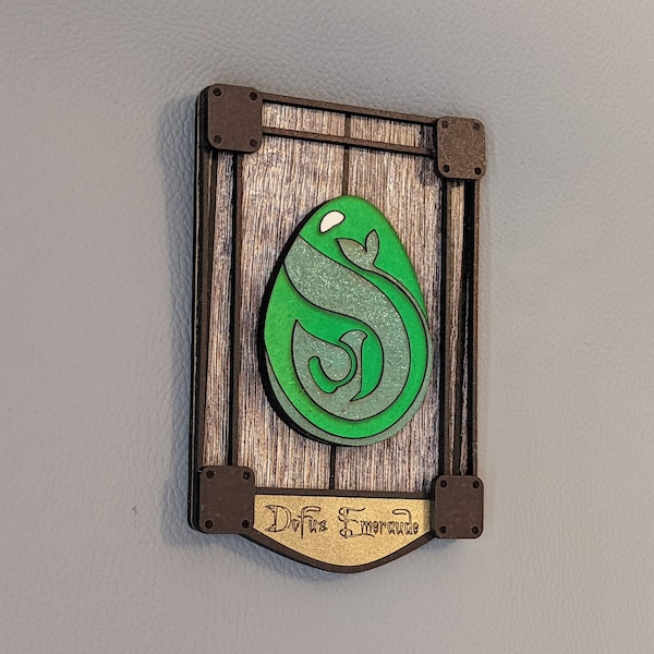 Cadre Dofus Emeraude en Bois 3D.