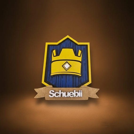 Blason Clash Royale en Bois