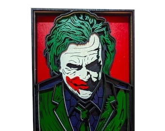 Handmade hand painted wooden joker