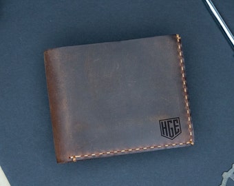 Christmas Gift for Dad, Executive Men's Wallet, Personalized Leather Wallet, Handmade Wallet, Engraved Wallet, Custom Wallet